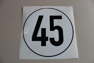 Geschwindigkeitskennschild 45 km/h