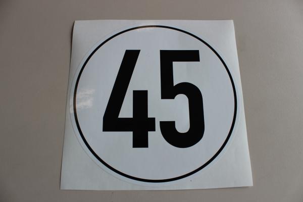 Geschwindigkeitskennschild 45 km/h